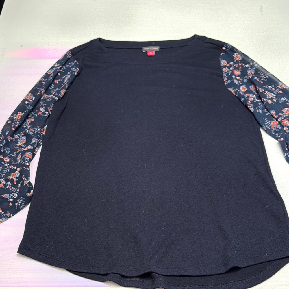 Vince Camuto navy & floral sweater